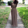 V-Neck Folded Abaya Dress