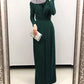 V-Neck Folded Abaya Dress