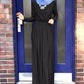 V-Neck Folded Abaya Dress