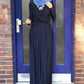 V-Neck Folded Abaya Dress