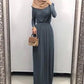 V-Neck Folded Abaya Dress