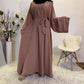 Long Solid-Color Abaya