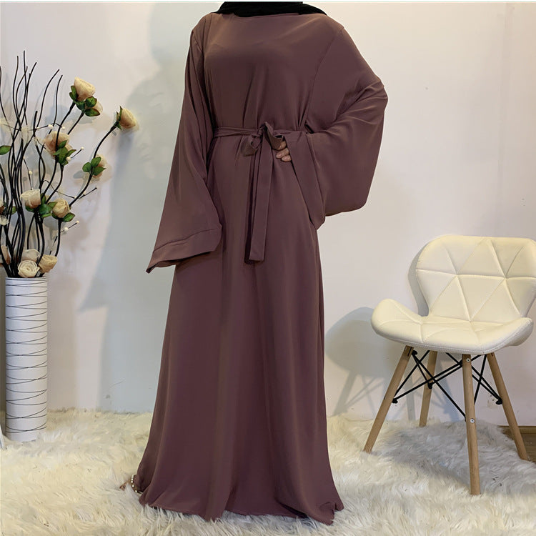 Long Solid-Color Abaya