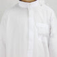 Men’s Washed Velvet Embroidered Stand Collar Robe