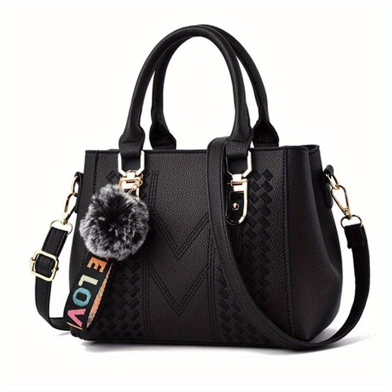 Embroidered Leather Messenger Bag