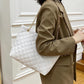 PU Leather Diamond Lattice Tote Bag
