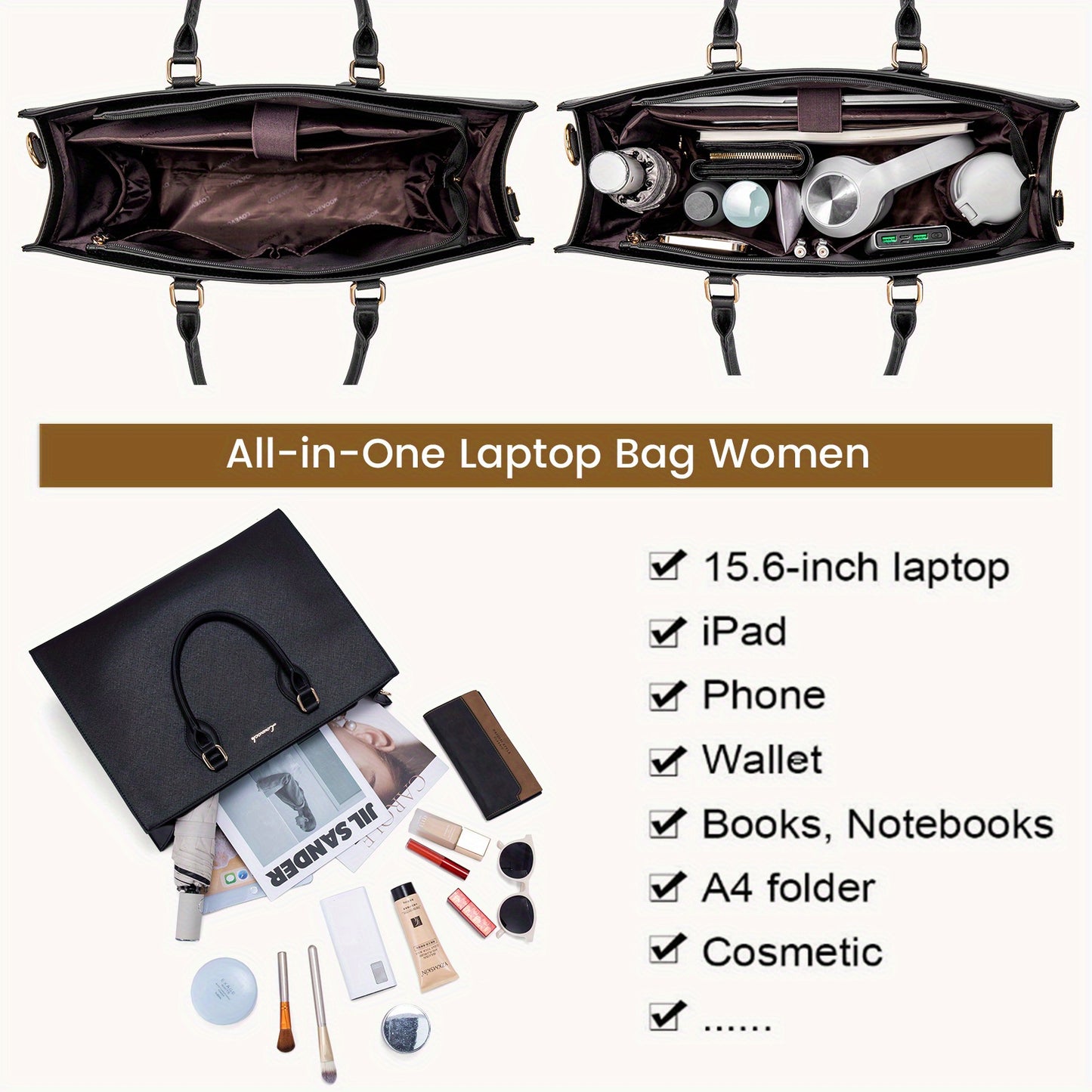 15.6" Women’s Laptop Tote Bag