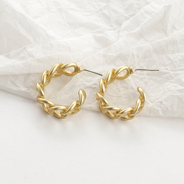 Fashion gold plated shell acrylic Earrings