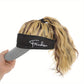 Chic Houndstooth Ponytail Cap Wig