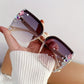 Rhinestone Square Gradient Sunglasses