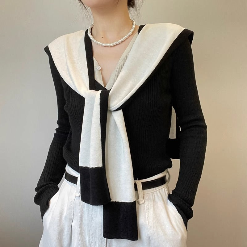 Women’s Classic Waistcoat with Matching Scarf
