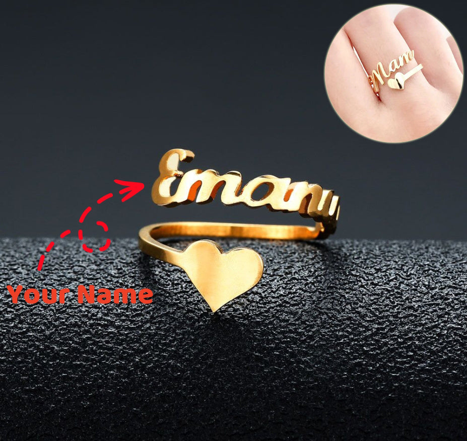 Custom Love Name Ring
