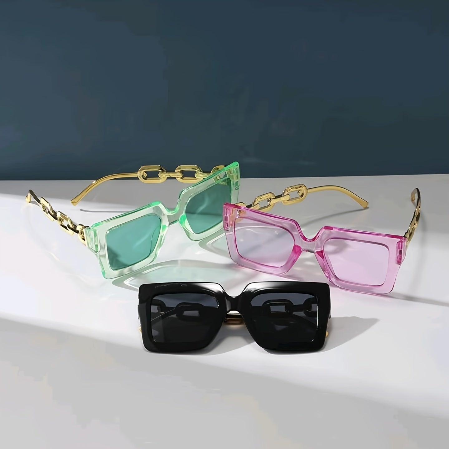 3-Pack Oversized Square Sunglasses