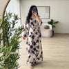 Women’s Printed Long Sleeve Robe with Elegant Design