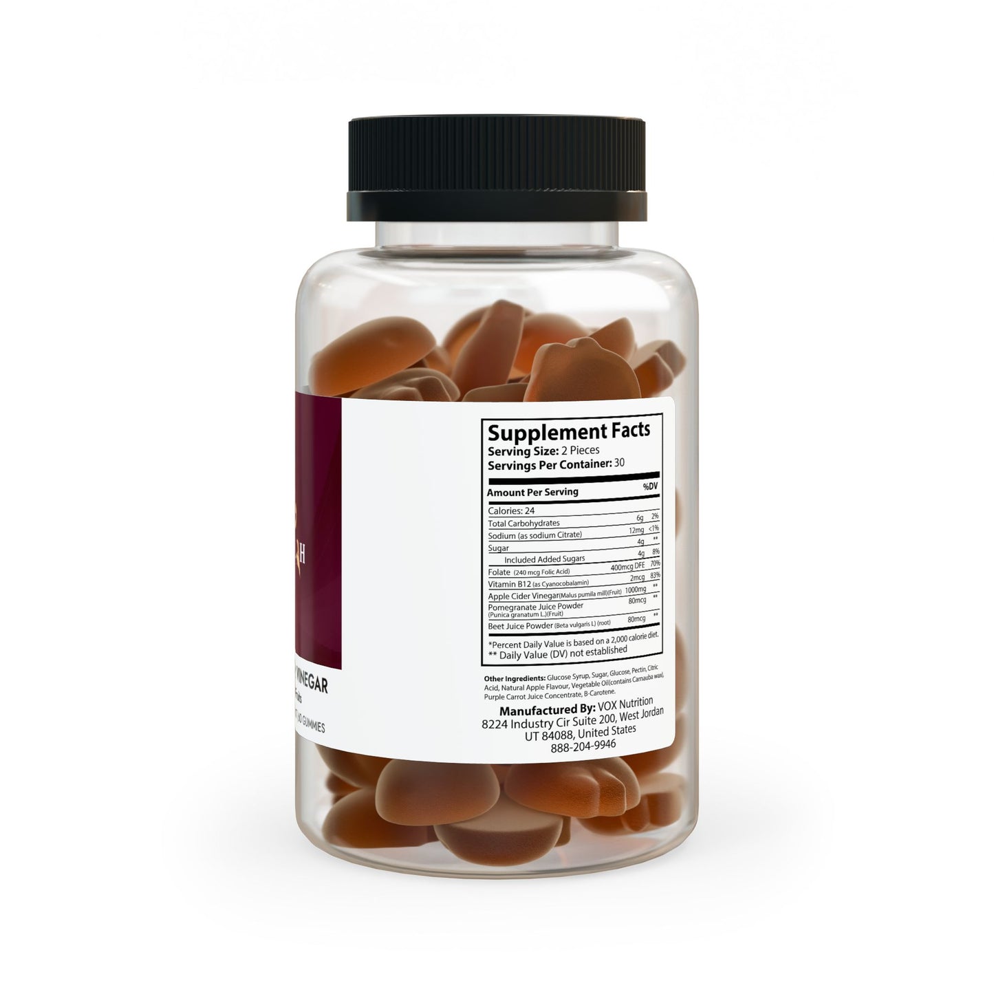 Apple Cider Vinegar Gummies (60 Gummies)