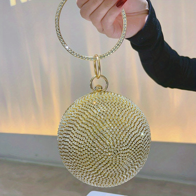 Rhinestone Ball Clutch