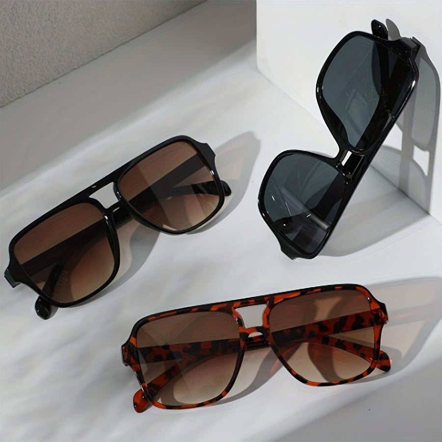 3-Pack Oversized Square Sunglasses