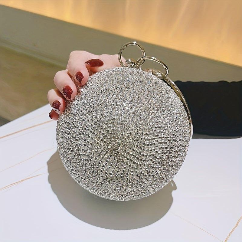 Rhinestone Ball Clutch