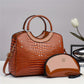 Luxury PU Leather Handbag & Clutch Set