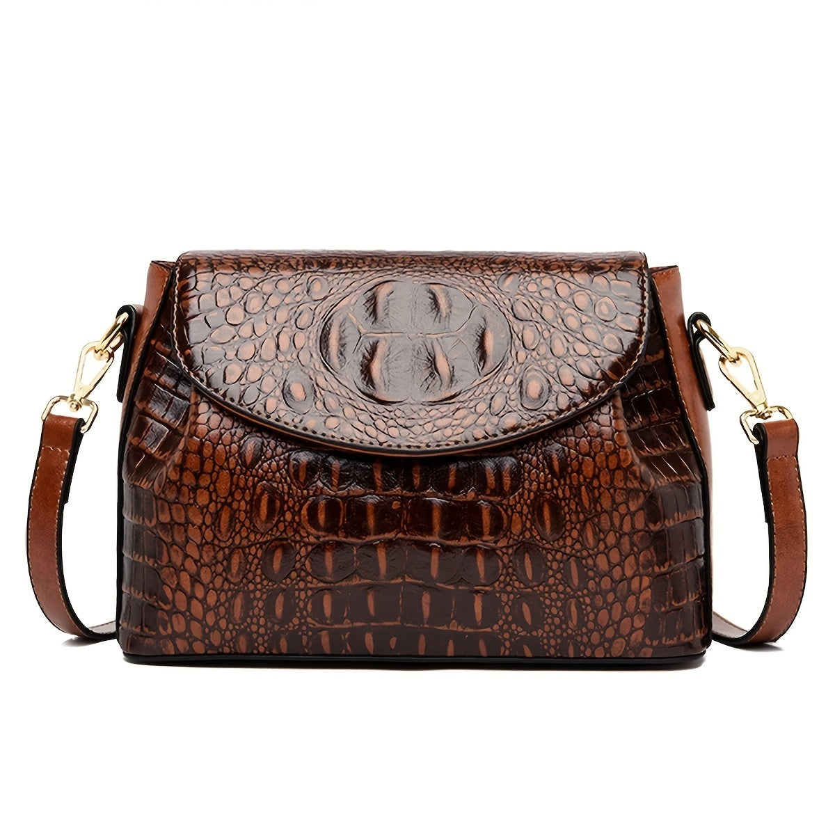 Crocodile Pattern Crossbody Bag