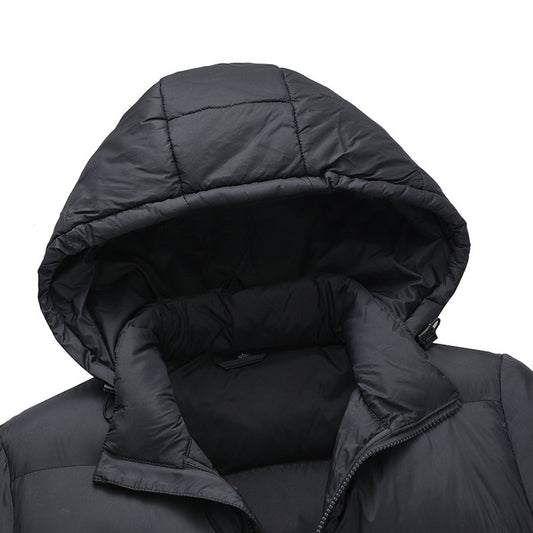 Hooded Cotton Jacket Men's Warm Quilted Jacket