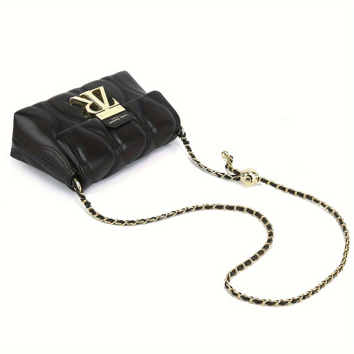 Black PU Leather Crossbody Bag
