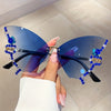 Y2K Rhinestone Butterfly Sunglasses