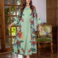 Elegant Floral Print Long Sleeve Abaya Dress