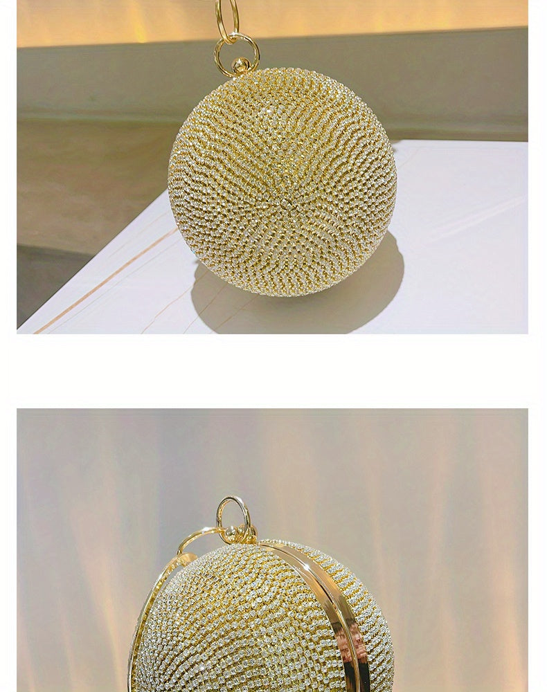 Rhinestone Ball Clutch