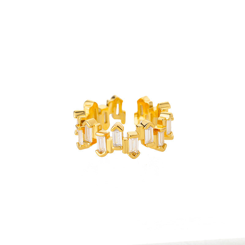 Gold-plated Adjustable Ring With Opening