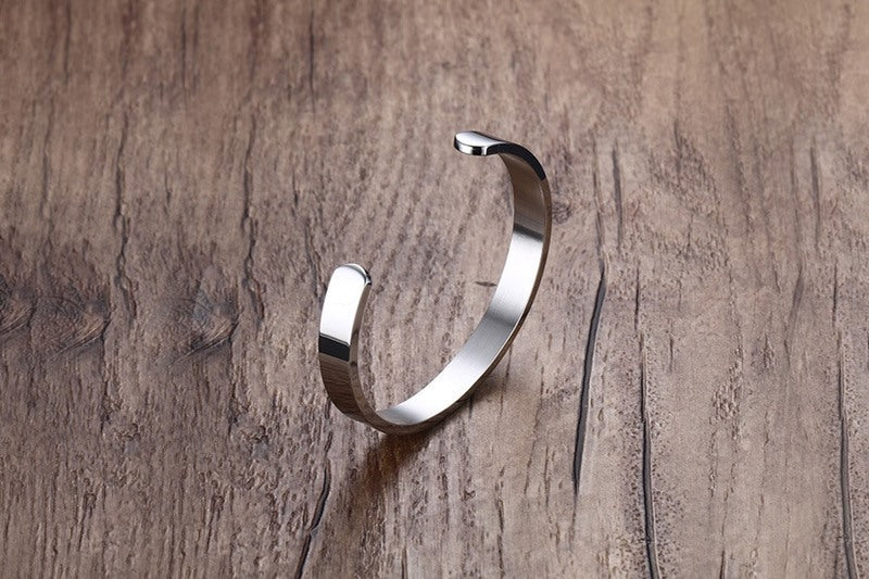 Custom Engraved Steel Bangle
