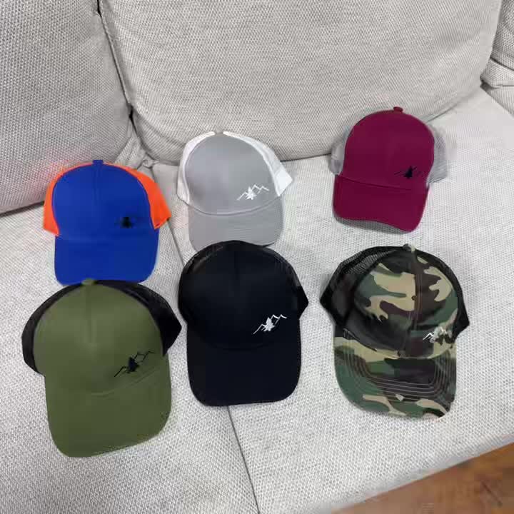 Embroidered Mesh Trucker Hat