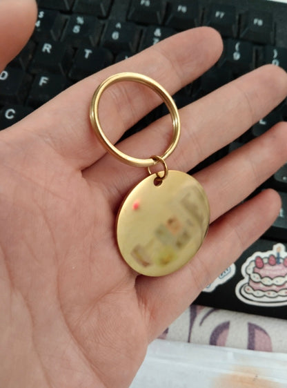 Stainless Steel Round Tag Pendant