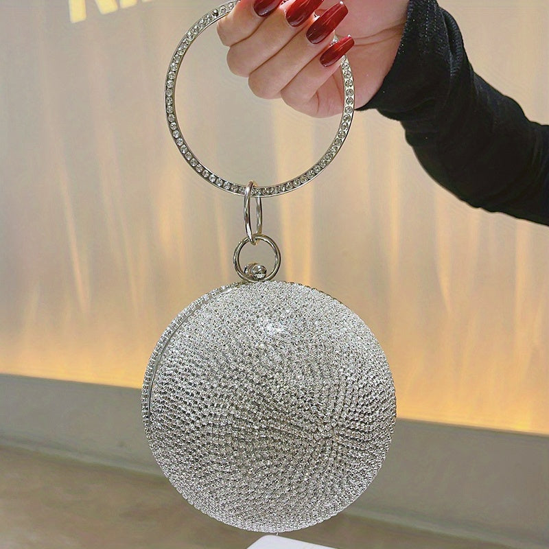 Rhinestone Ball Clutch