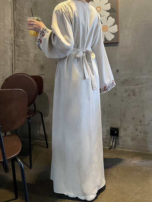 Elegant Floral Embroidered Abaya