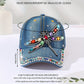 Rhinestone Dragonfly Denim Dad Hat