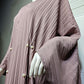 Striped Plus-Size Abaya