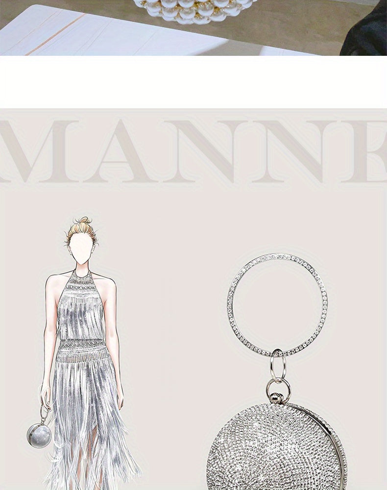 Rhinestone Ball Clutch