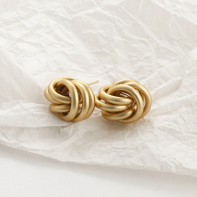 Fashion gold plated shell acrylic Earrings