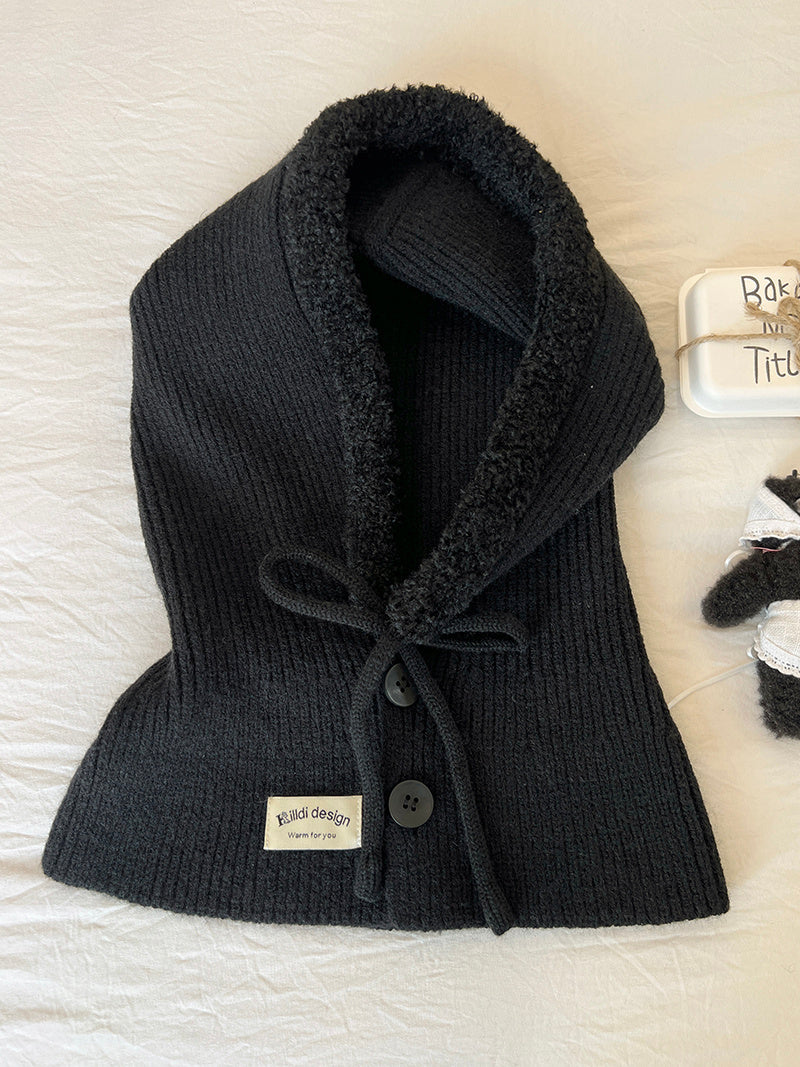 Ice Man Design Fashionable Snow Hat Balaclava Knitted Drawstring