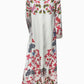 Elegant Floral Print Long Sleeve Abaya Dress