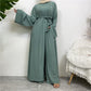 Long Cardigan Sleeveless Top And Pants With Pockets For Muslim Clothing