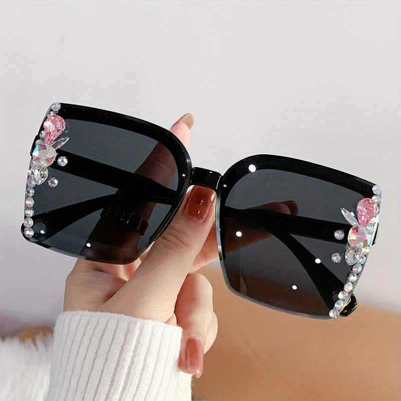 Rhinestone Square Gradient Sunglasses