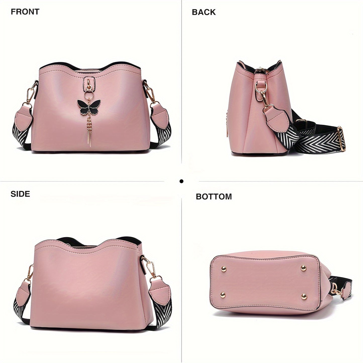 Butterfly Bucket Crossbody Bag