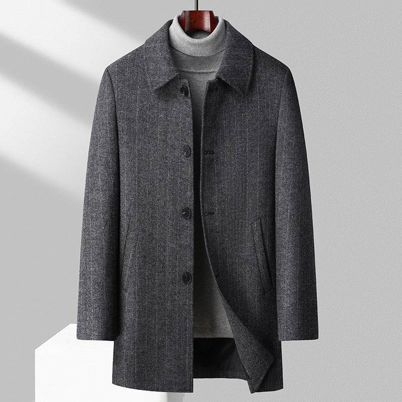 Men's Wool Reversible Woolen Coat Men's