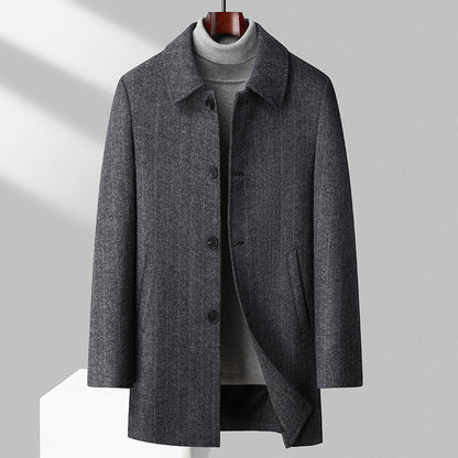 Men's Wool Reversible Woolen Coat Men's