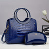 Luxury PU Leather Handbag & Clutch Set