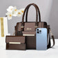 2-Piece Crocodile Pattern Tote Bag Set