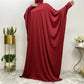 Women’s Traditional Solid Color Long Sleeve Loose Abaya Robe