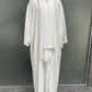 white Elegant Cardigan Robe